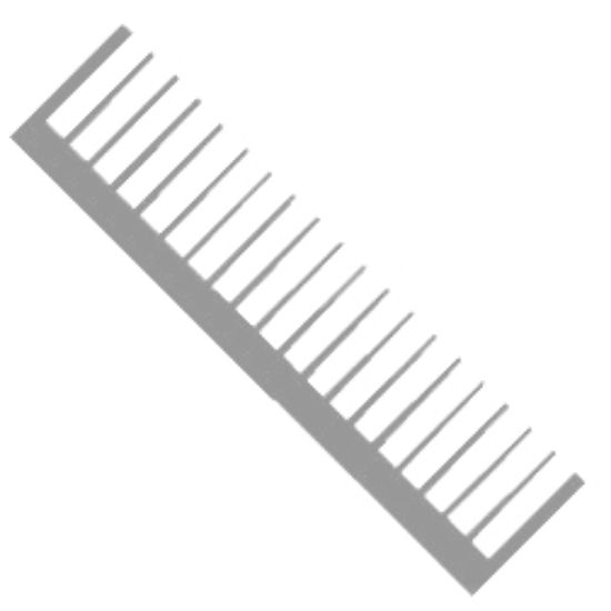 Picture of HEATSINK 200WIDE COMB 34670 MILL, 250mm LONG