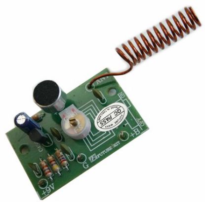 Picture of FM WIRELESS MIC 1-STATE 9VDC KIT 42x28x15mm