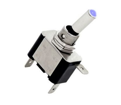 Picture of TOGGLE SWITCH SPST ILUMINATED BL 12V LED 20A