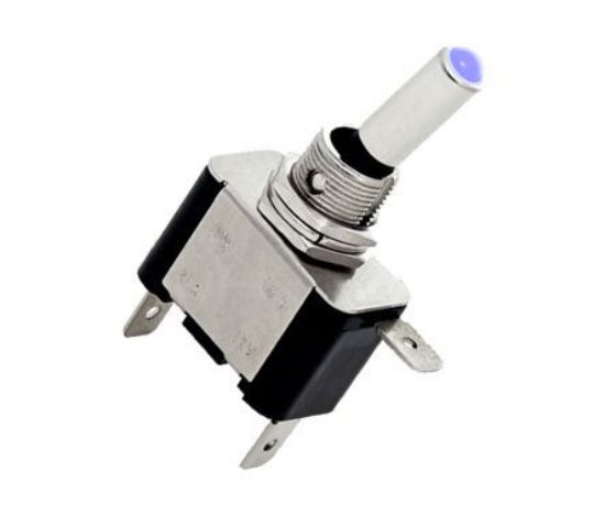 Picture of TOGGLE SWITCH SPST ILUMINATED BL 12V LED 20A