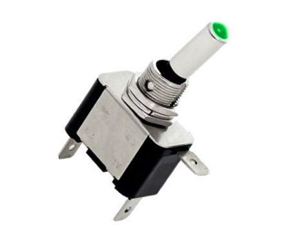 Picture of TOGGLE SWITCH SPST ILUMINATED GR 12V LED 20A
