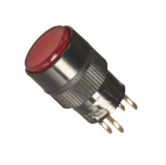 Picture of PUSH BUTTON SWITCH LATCH 15mm IL 12V RD
