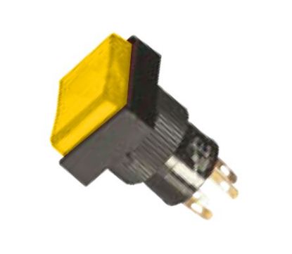 Picture of PUSH BUTTON SQR ILLUMINATED ORANGE LATCH 12V