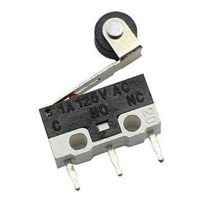 Picture of SUB-MINI MICRO LIMIT SWITCH SPDT PCB ROLLER - DEBULK