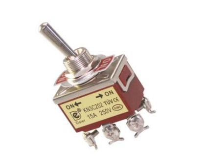 Picture of LARGE TOGGLE SWITCH DPDT ON-ON SCREW TERMINALS