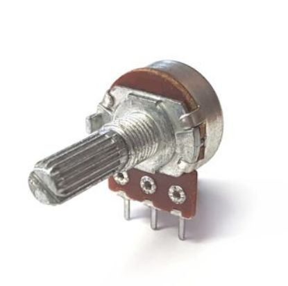 Picture of 16mm POTENTIOMETER S/T LIN 220K PCB SHAFT=15mm
