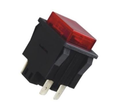 Picture of PUSH BUTTON SWITCH LATCH DPDT 32x25 RED