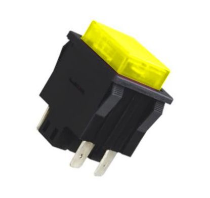 Picture of PUSH BUTTON MOMENTARY SQR 32x25 YELLOW