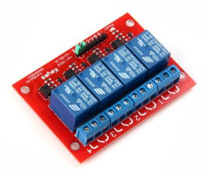 Picture of QUAD 5V COIL 10A RELAY BOARD