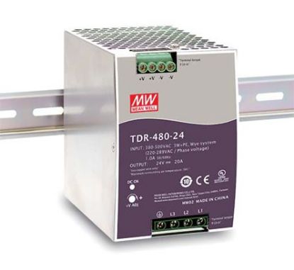Picture of POWER SUPPLY D/R I=340-550VAC O=24V 20A 480W
