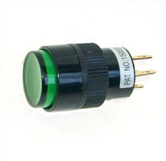 Picture of PUSH BUTTON ROUND ILLUMINATED GR N.0. 12V