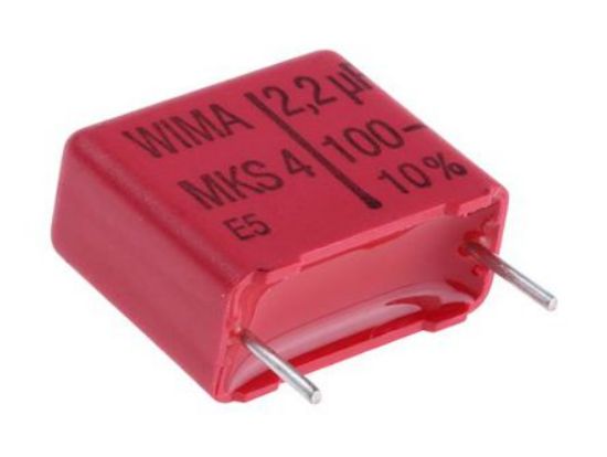 Picture of POLYESTER CAPACITOR 2.2uF 100VDC P=15 10%