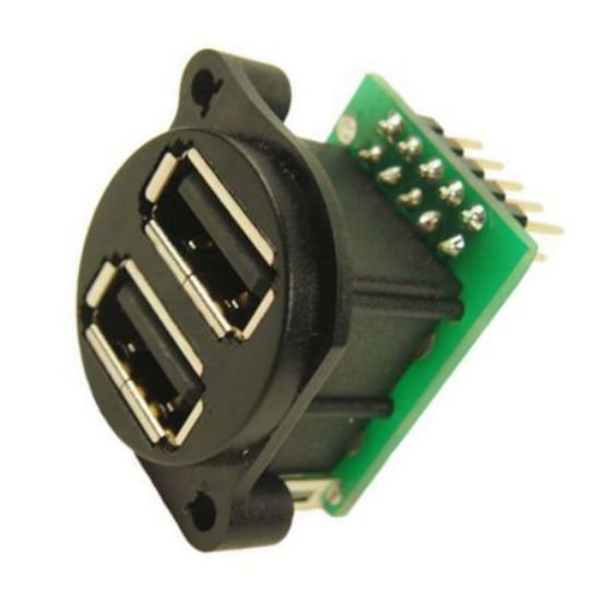 Picture of XLR USB Type A x 2 PANEL CONNECTOR