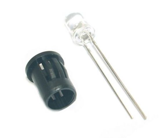 Picture of LED KIT 5mm CLEAR RED IN HOLDER