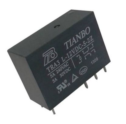 Picture of RELAY PCB DPDT 12V 5A PCB=8