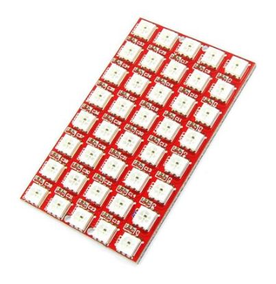 Picture of W2812 8x5 40BIT Full COLOR RGB LED MODULE RED PCB