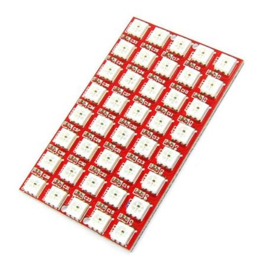 Picture of W2812 8x5 40BIT Full COLOR RGB LED MODULE RED PCB