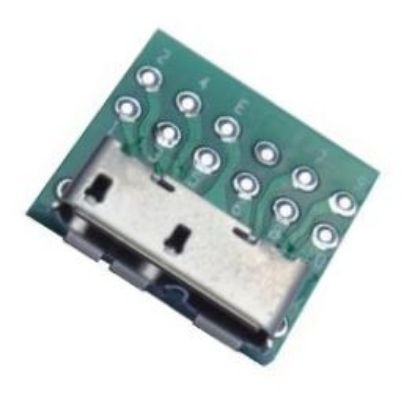 Picture of MICRO USB-3 .0 SOCKET R/A SMD TYPE-B SUPERSEED BREAKOUT PC BOARD