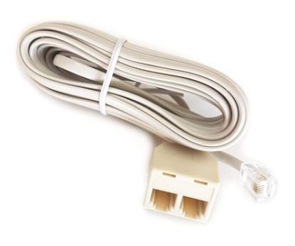 Picture of LEAD RJ11-PLUG TO 2xRJ11-SOCKETS L=4.5m BEIGE