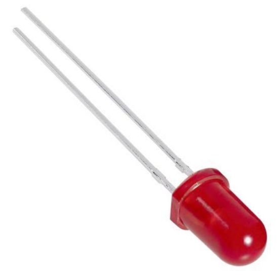 Picture of LED 5mm DI-RED ROUND 5V 50mcd 625nm 90-DEG - DEBULK