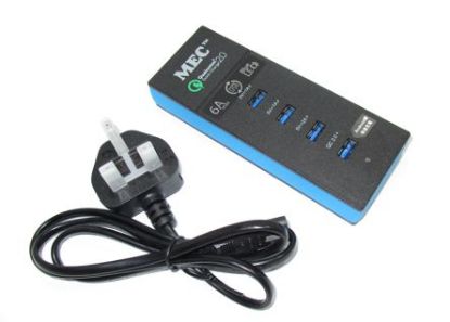 Picture of 4 PORT USB CHARGER I=220 O=5 6A BT-LEAD