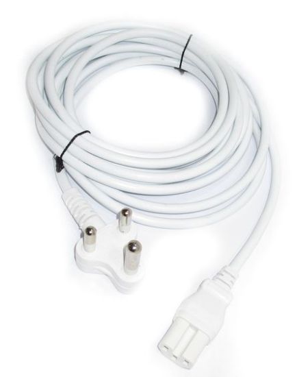 Picture of C15 IEC SOCKET- SA PLUGTOP -  WHITE 5M LONG
