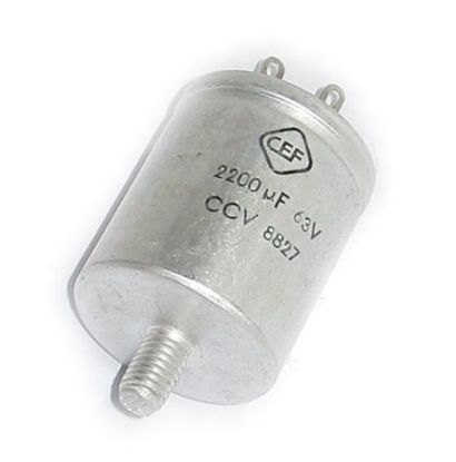 Picture of ELECTROLYTIC CAPACITOR RADIAL 2200uF 63V SOL 42x35MM