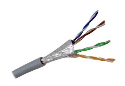 Picture of CAT6 FTP ETHERNET CABLE CCA 8C SOLID GREY - DEBULK