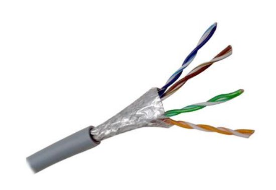 Picture of CAT6 FTP ETHERNET CABLE CCA 8C SOLID GREY - DEBULK
