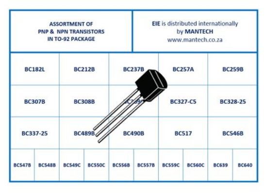 Picture of ASSORTMENT OF BC TO92 TRANSISTORS