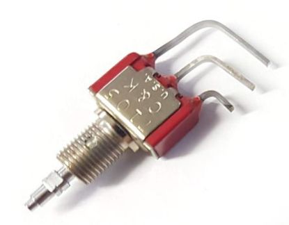 Picture of MINI TOOGLE SWITCH SPDT (ON)-OFF-(ON) R/A PCB