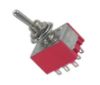 Picture of MINI TOGGLE SWITCH TPDT ON-ON SOL-RED