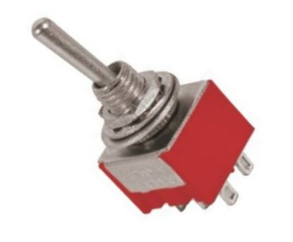 Picture of MINI TOGGLE SWITCH DPDT ON-OFF-ON SOL-RED