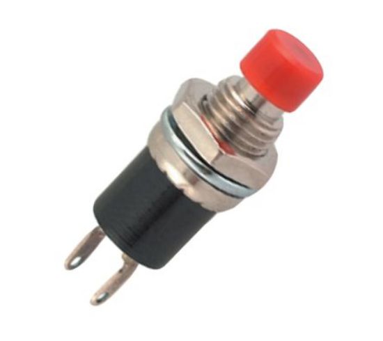 Picture of PUSH BUTTON SWITCH N.C. SPST 1A RED SOLDER M7 - DEBULK