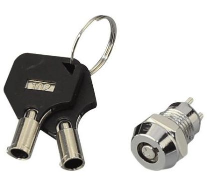 Picture of MINI BARREL KEY LOCK SWITCH ON-OFF KEY=102
