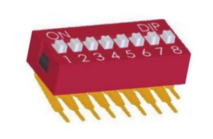 Picture of DIP SWITCH R/A 8-POLE DA08