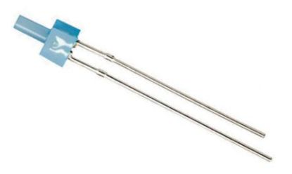 Picture of LED 2mm BLUE FLAT 400-600mcd 120DEG