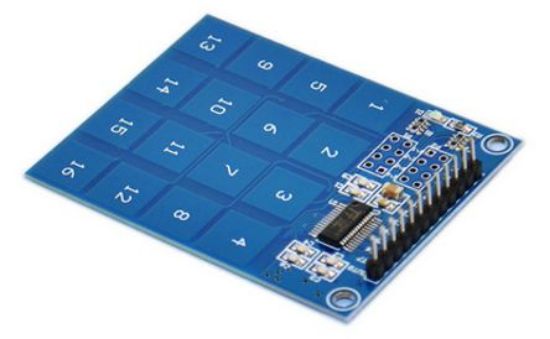 Picture of 16-CH CAPACITIVE TOUCH SENSOR KEYPAD BOARD