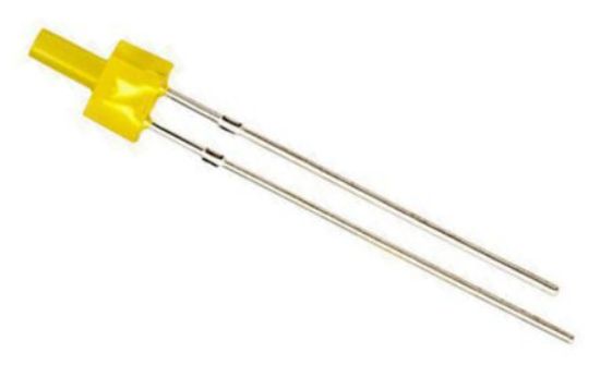 Picture of LED 2mm DI-YELLOW FLAT-TOP ROUND 590nm 7mcd 70-DEG