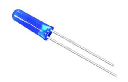 Picture of LED 5x16mm BLUE RND HIGH HEAD 1000-2000mcd 90D