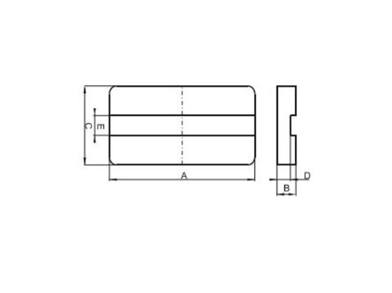 Picture of I CORE 15.8x21.8x2.9 CLIP SLOT PLANAR FERRITE