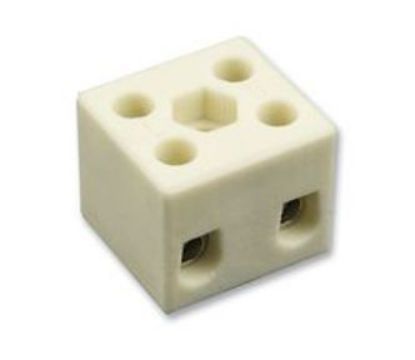 Picture of 2W IN-LINE 15A CERAMIC TERMINAL BLOCK P/MNT