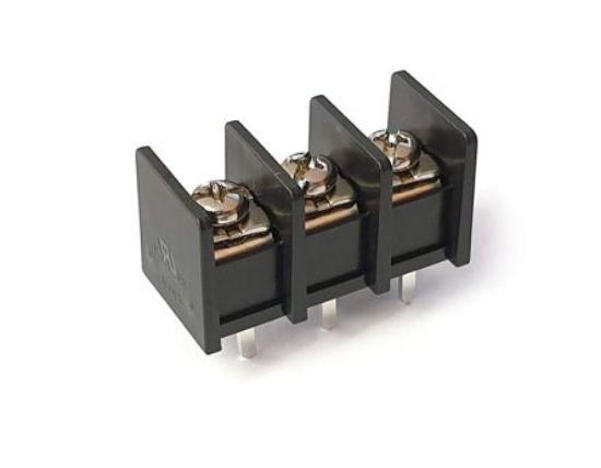 Picture of TERMINAL BLOCK PCB 11mm 3W SIDE PIN SIL BLK