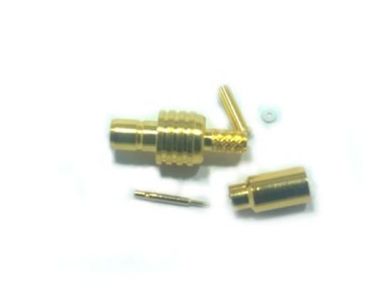 Picture of SMB-PLUG 3-PC CRIMP RG174, GOLD