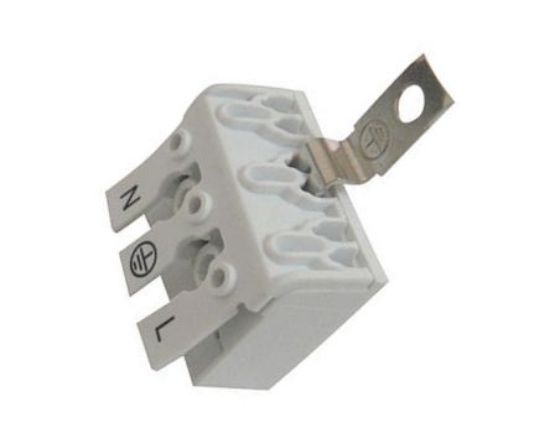 Picture of TERMINAL BLOCK WITH EARTH TAB 3W 10.0 SPRING