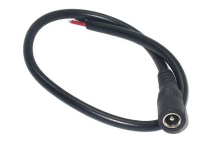 Picture of 2.1mm DC MALE POWER PLUG IN-LINE OPEN END LEAD STRAIGHT
