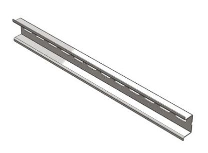 Picture of DIN RAIL STEEL 35x15mm L=2m GALVANISED SILVER TS35D