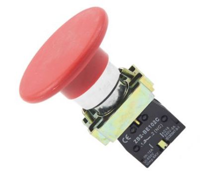 Picture of 22mm PUSH BUTTON MUSHROOM HEAD NC RD