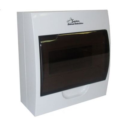 Picture of MINI DB BOX 8WAY 185x200x90mm WITH DIN RAIL - NO BREAKERS