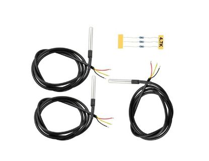 Picture of DS18B20 WATERPROOF TEMP SENSOR+4.7K RES - 3/BAG